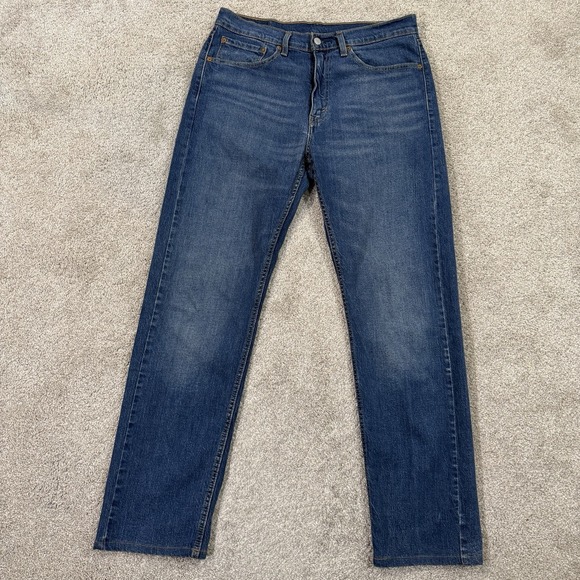 Levi's Other - Levi's Mens 505 Jeans 34x34 Straight Leg Blue Medium Wash Denim Classic Everyday